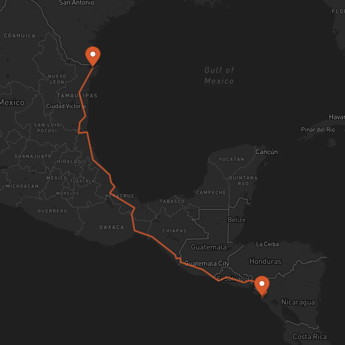 Ruta Matamoros - Chinandega