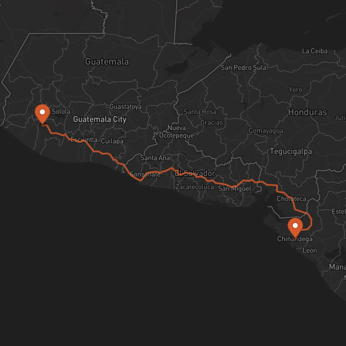 Ruta Mazatenango - Chinandega