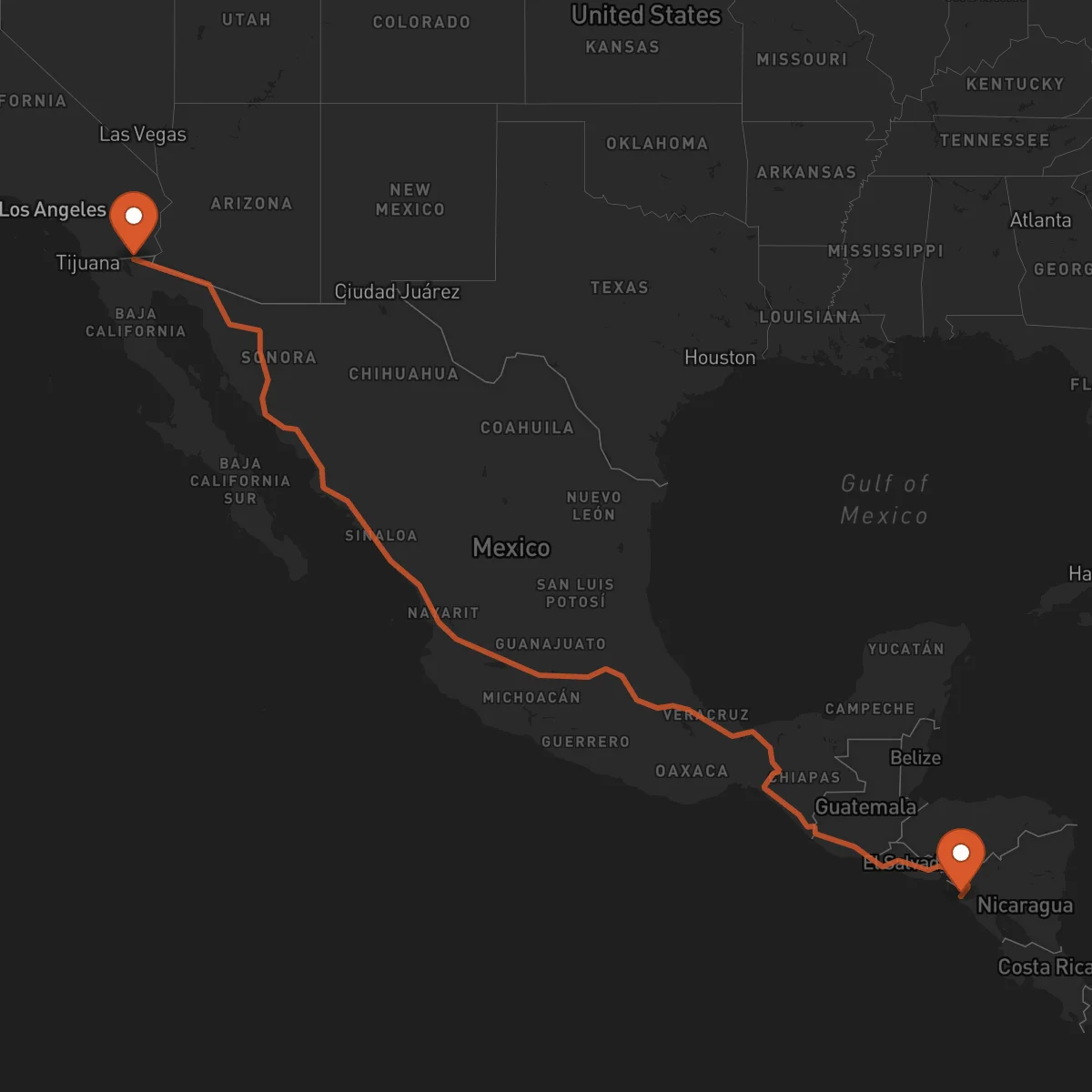 Ruta Mexicali - Chinandega