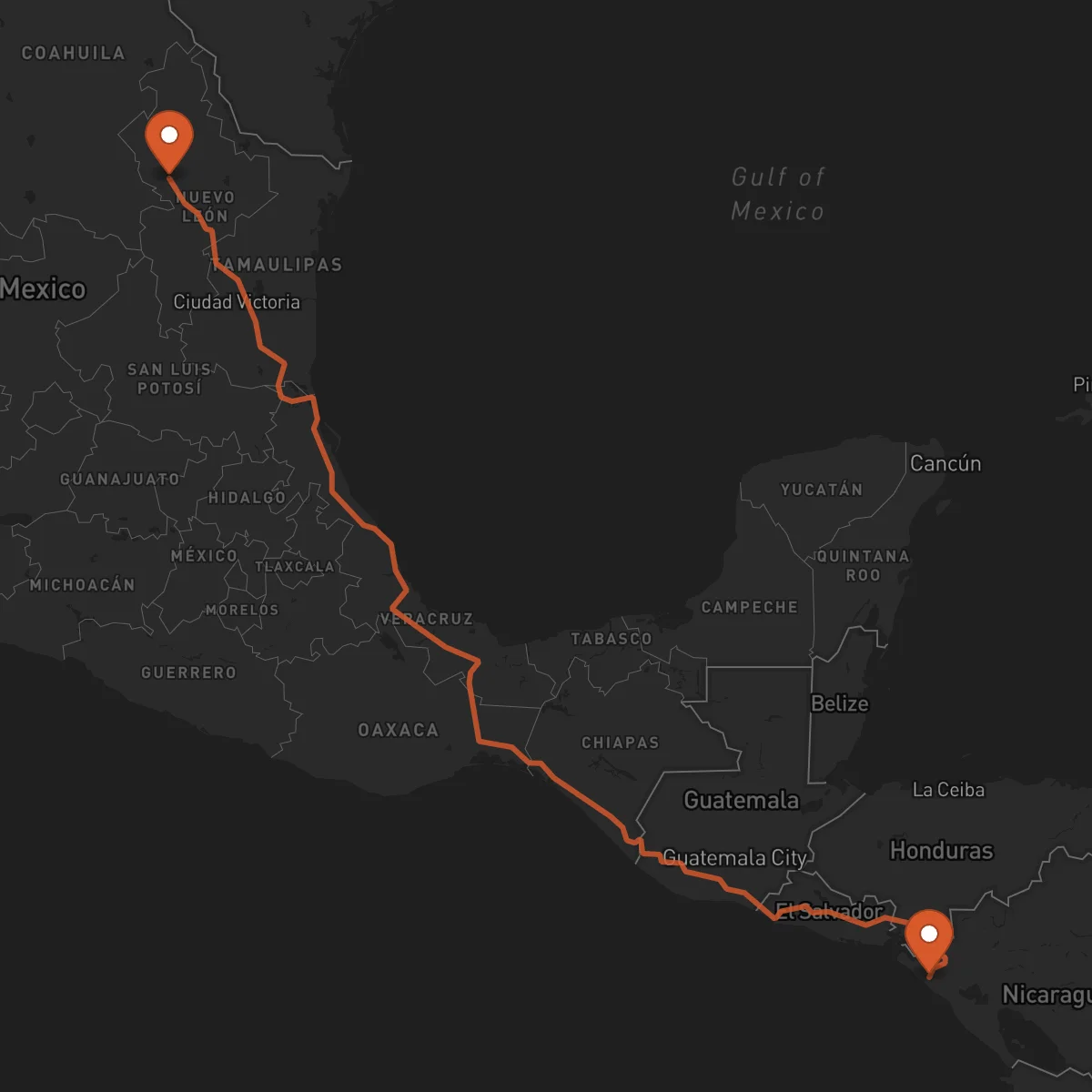 Ruta Monterrey - Chinandega