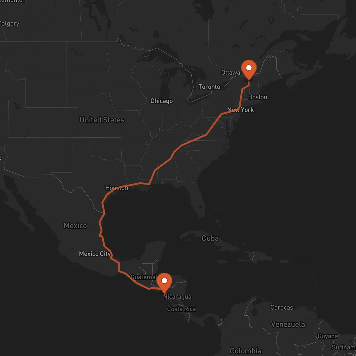 Ruta Chinandega - Montpelier