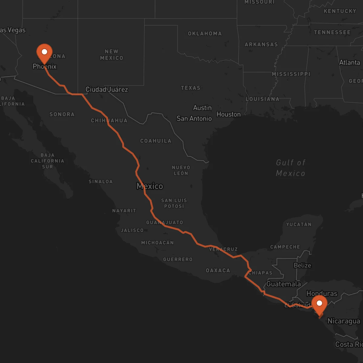 Ruta Chinandega - Phoenix