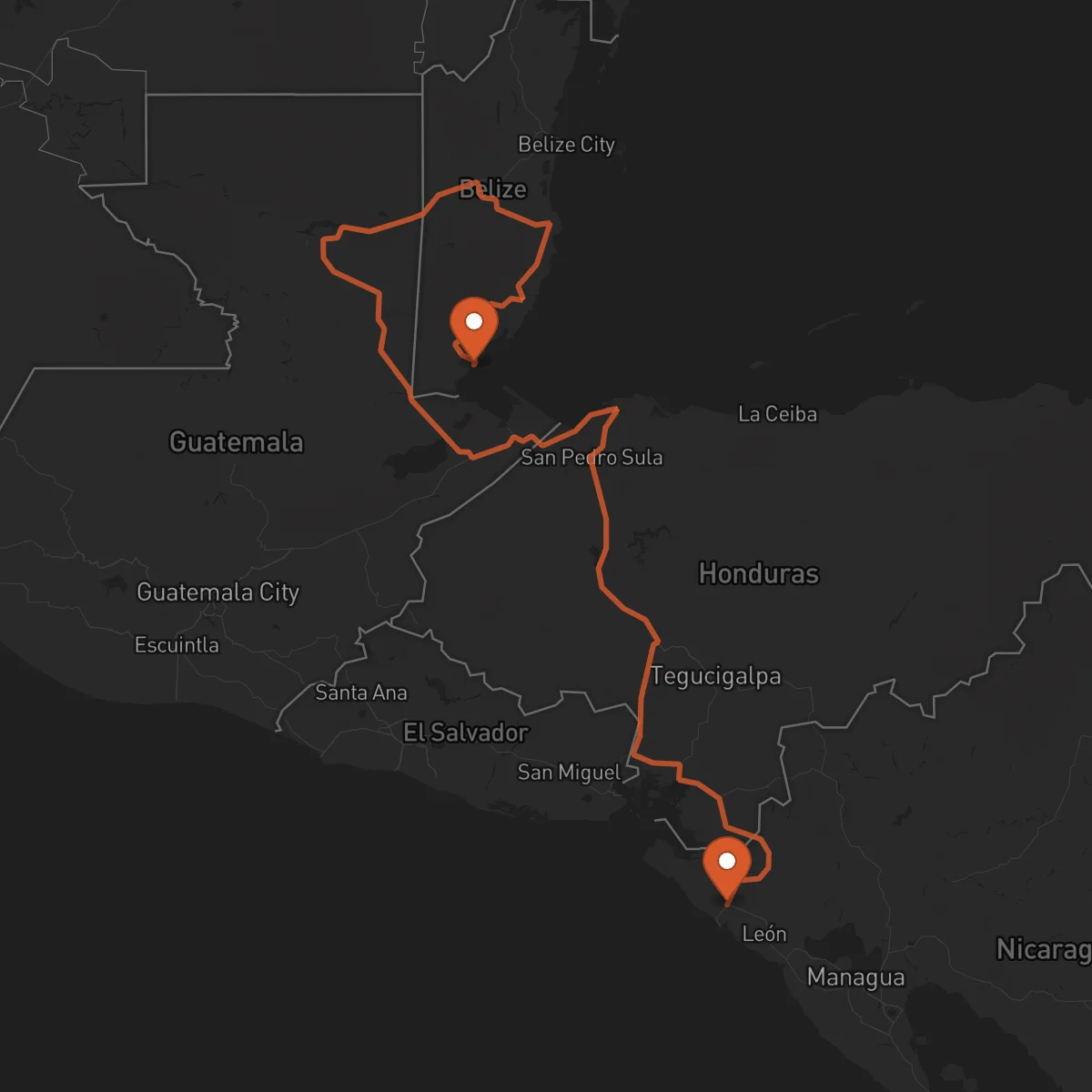 Ruta Punta Gorda - Chinandega