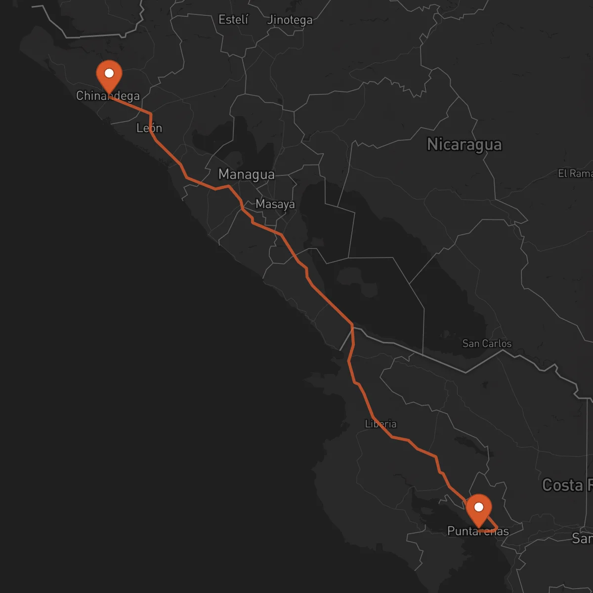 Ruta Chinandega - Puntarenas