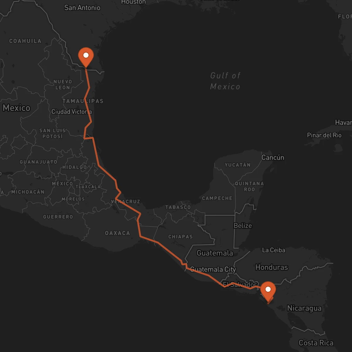 Ruta Reynosa - Chinandega