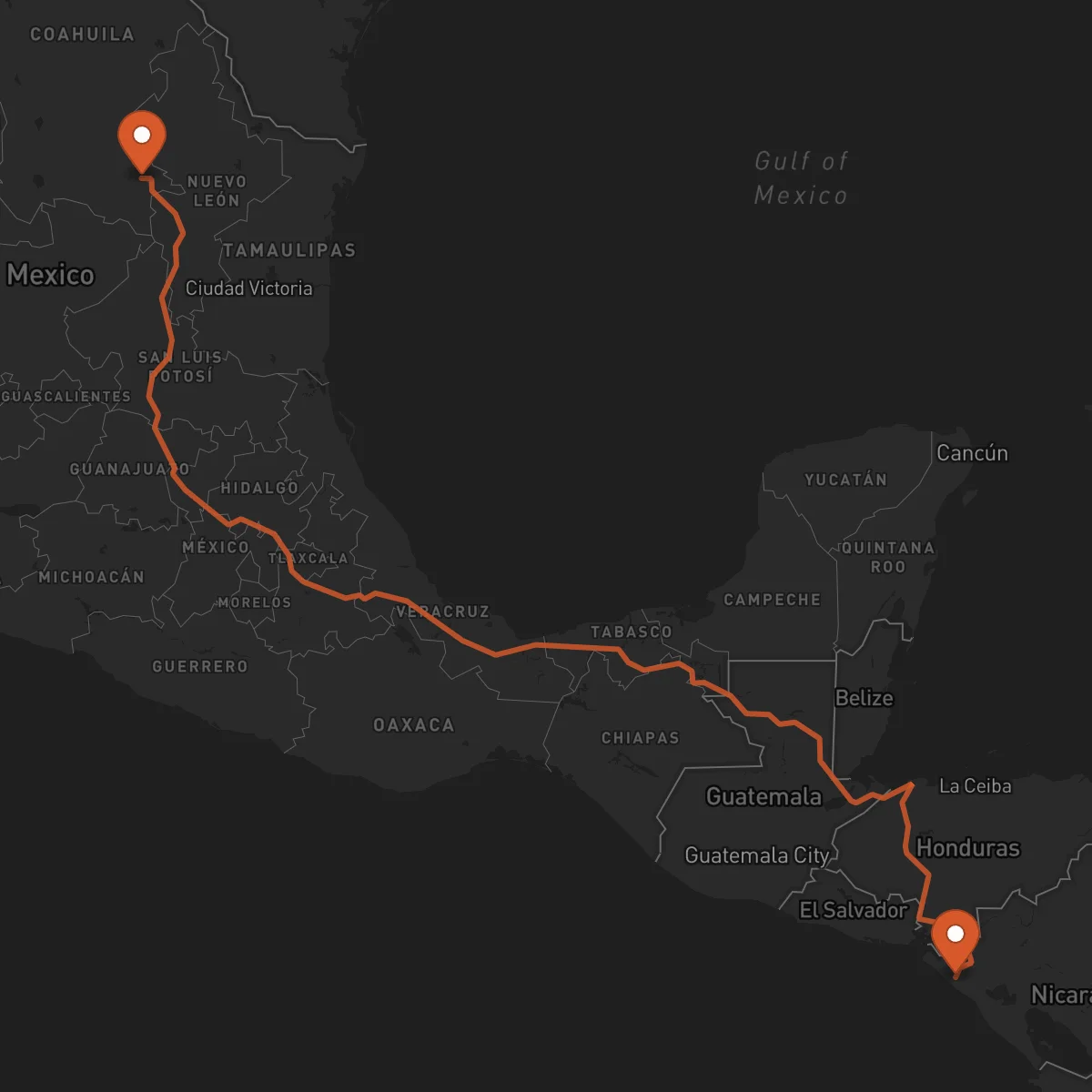 Ruta Saltillo - Chinandega