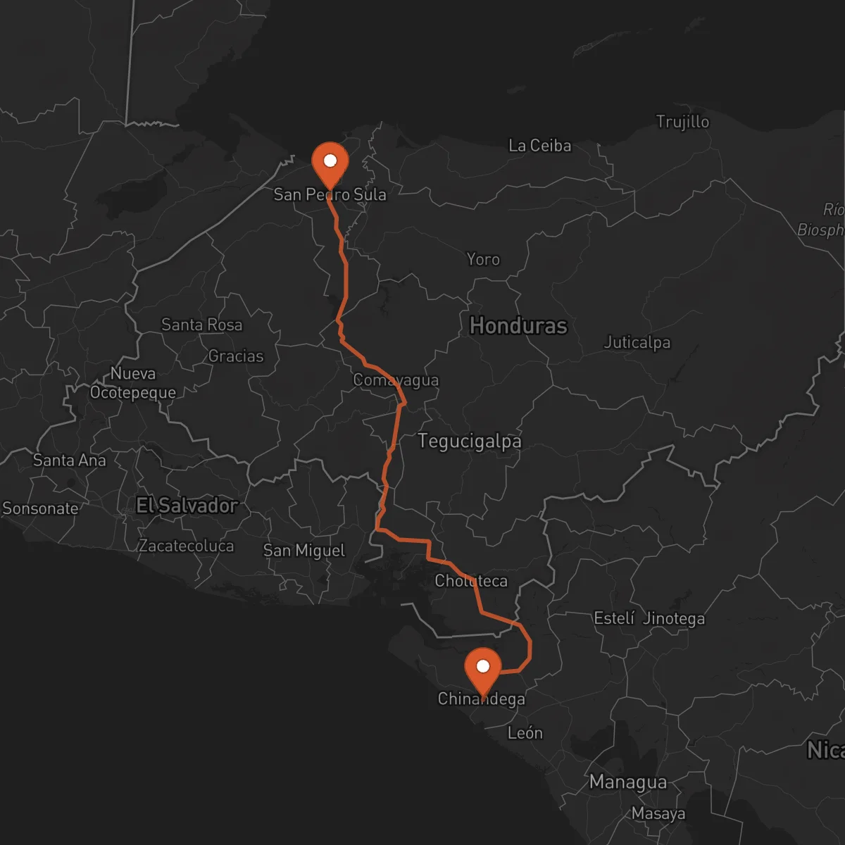 Ruta San Pedro Sula - Chinandega
