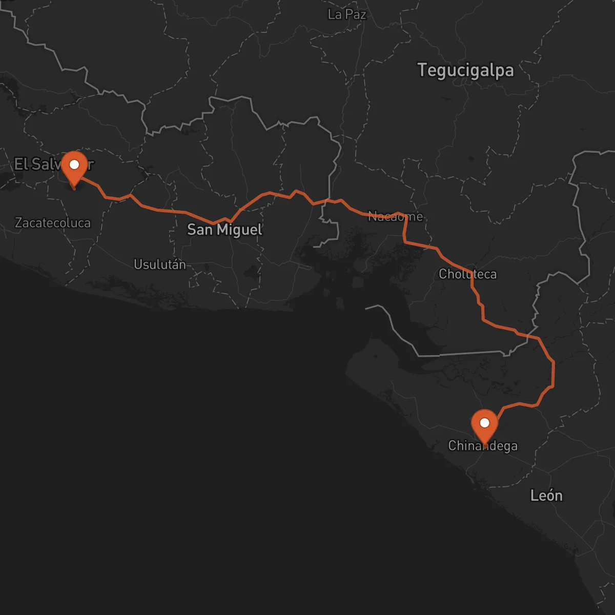 Ruta San Vicente - Chinandega