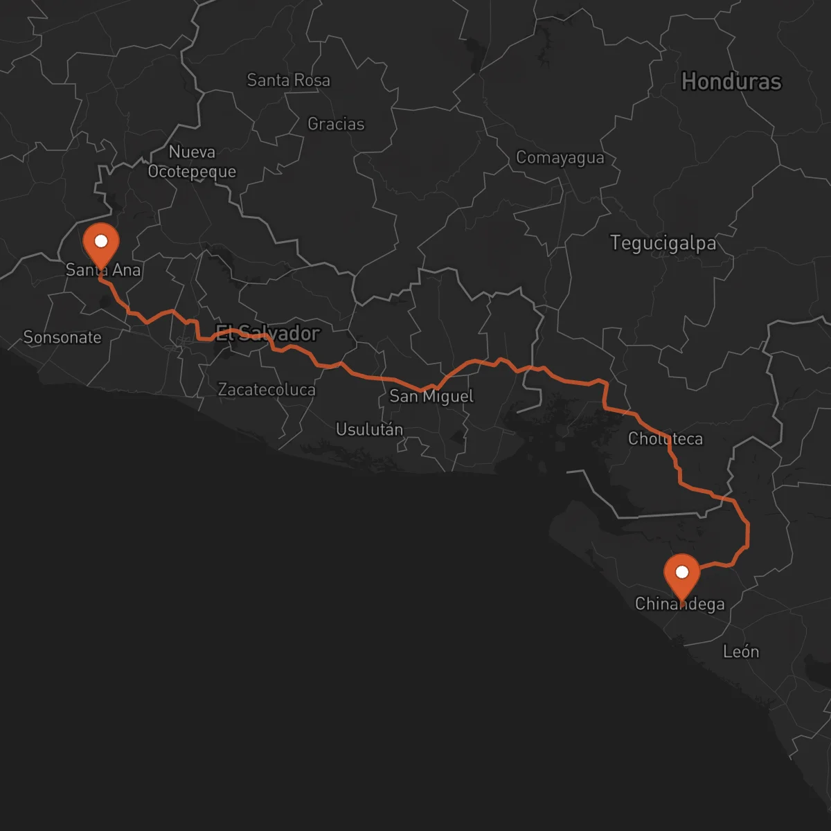 Ruta Chinandega - Santa Ana