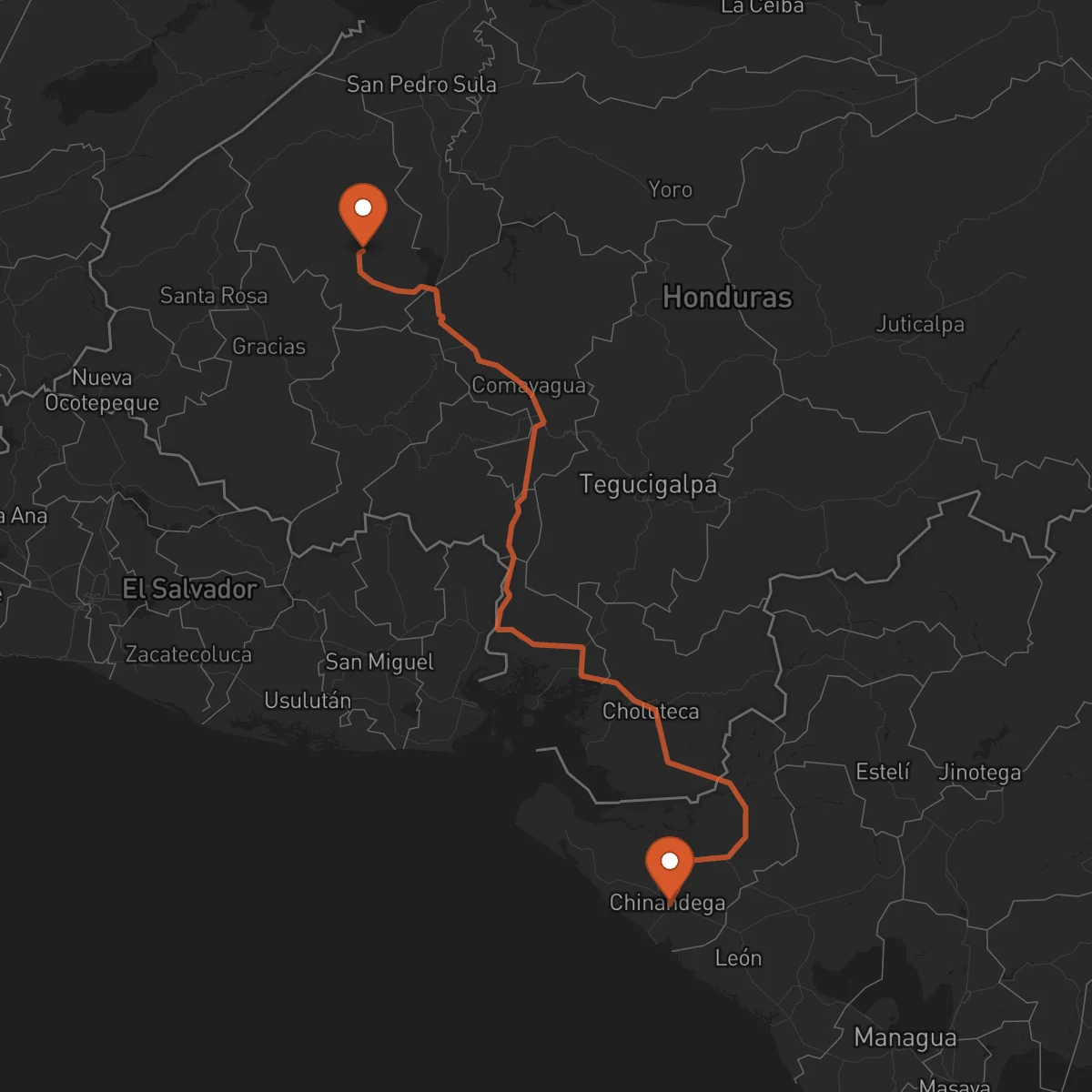 Ruta Santa Bárbara - Chinandega