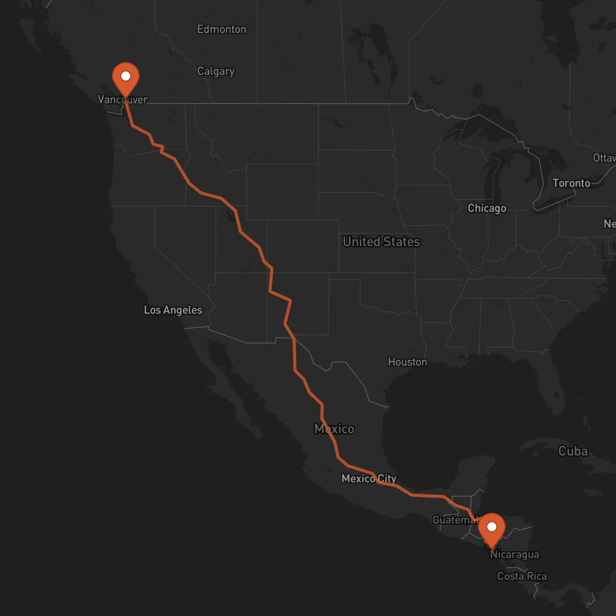 Ruta Surrey - Chinandega