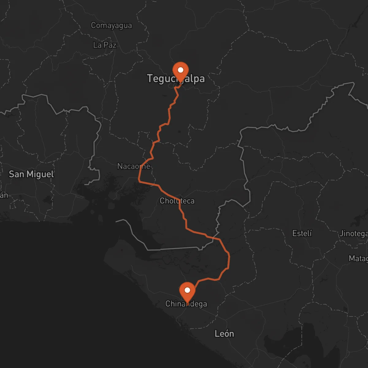 Ruta Chinandega - Tegucigalpa