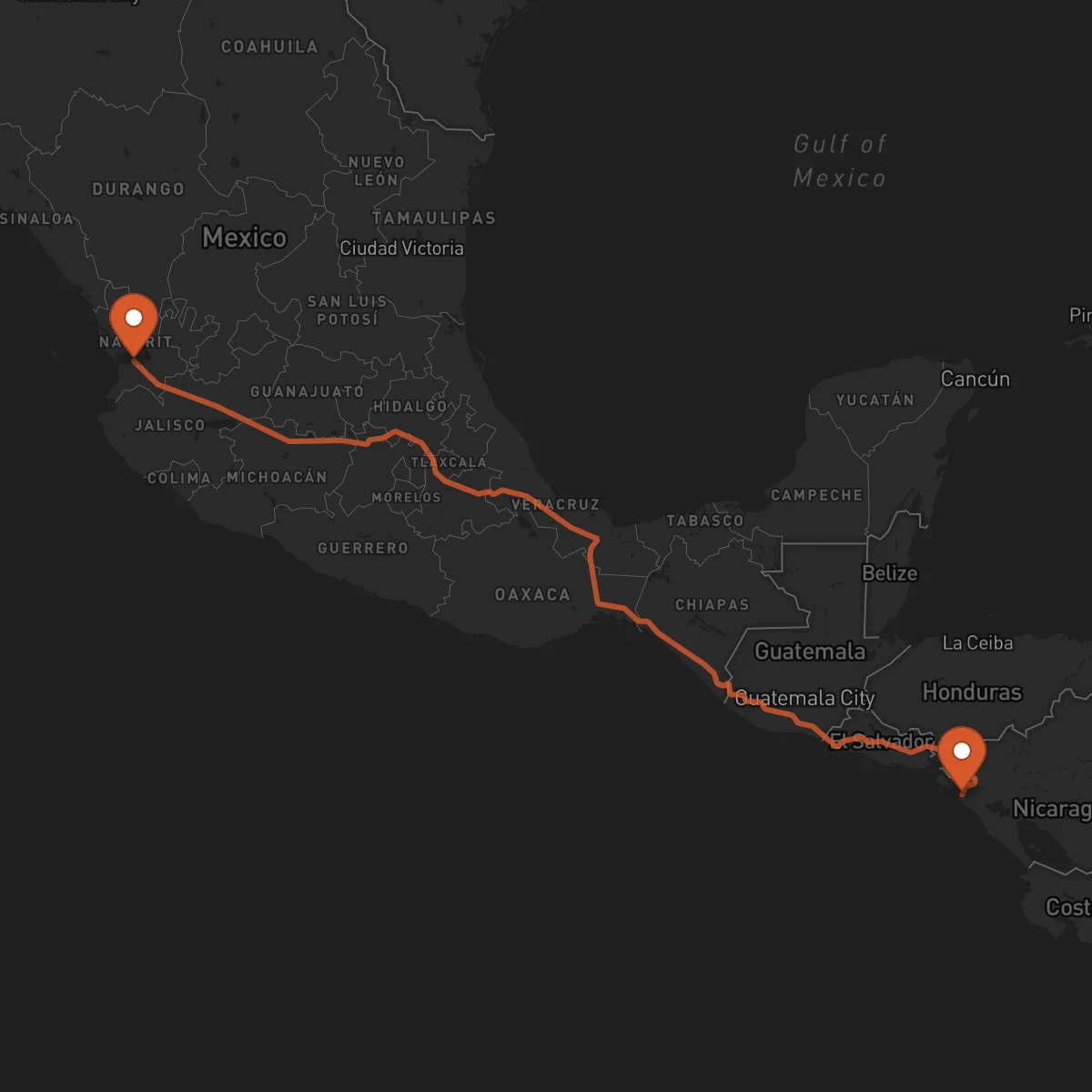 Ruta Tepic - Chinandega
