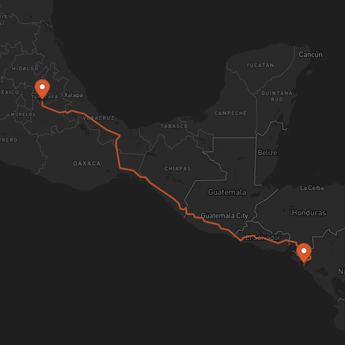 Ruta Tlaxcala - Chinandega