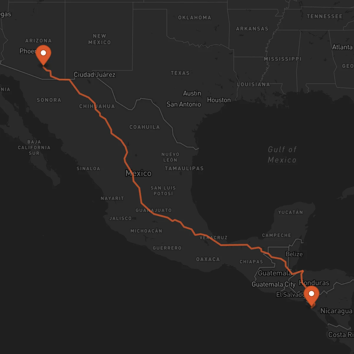 Ruta Chinandega - Tucson