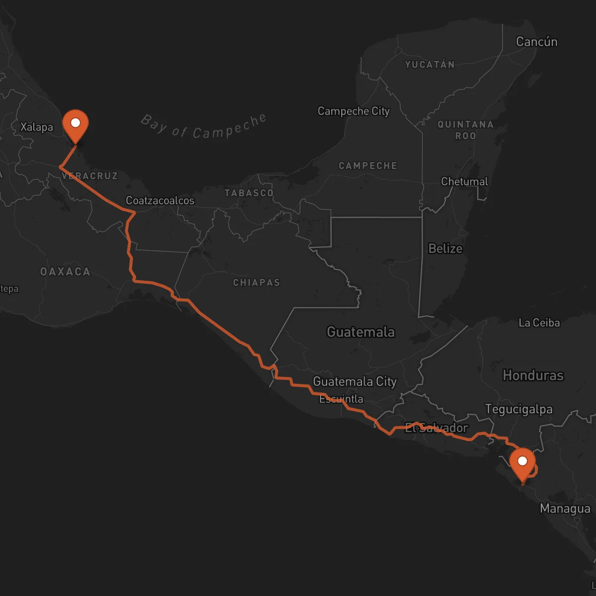 Ruta Veracruz - Chinandega