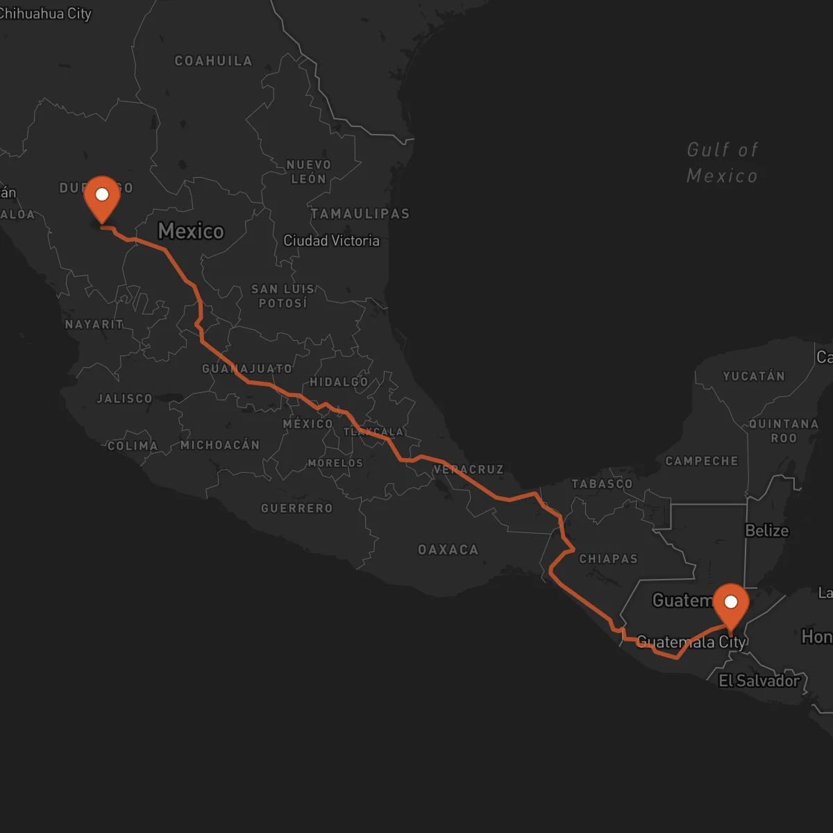 Ruta Chiquimula - Durango