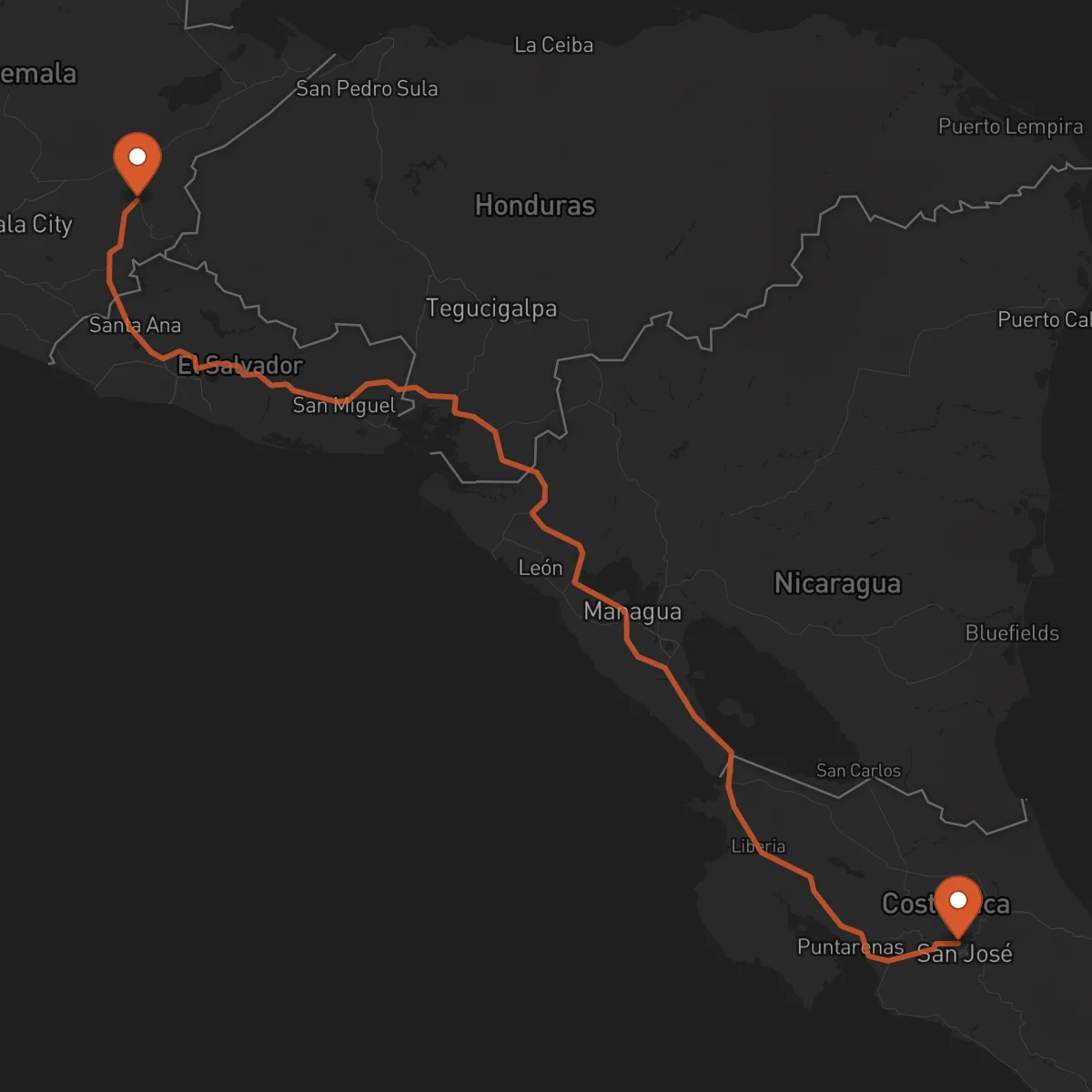 Ruta Heredia - Chiquimula