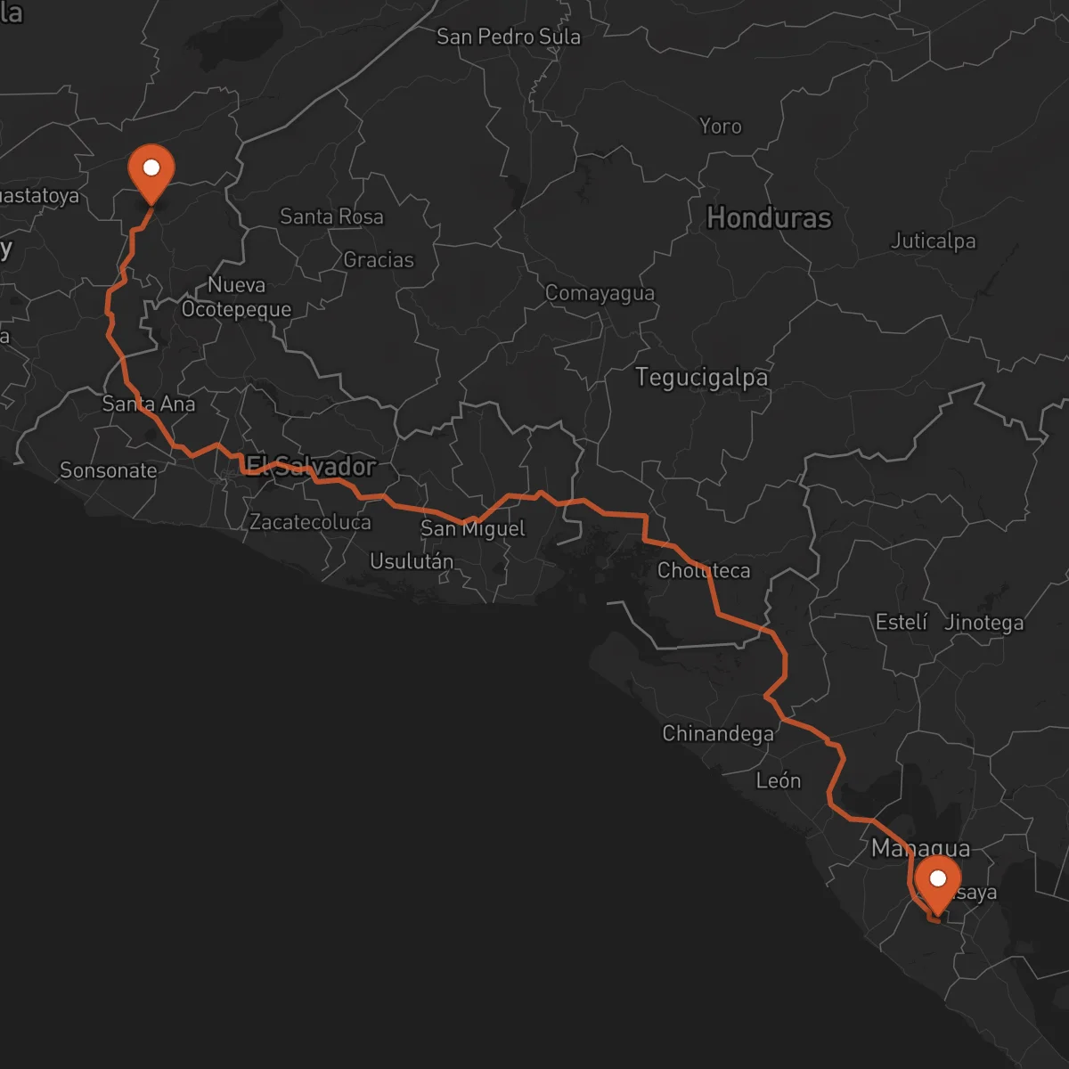 Ruta Chiquimula - Jinotepe