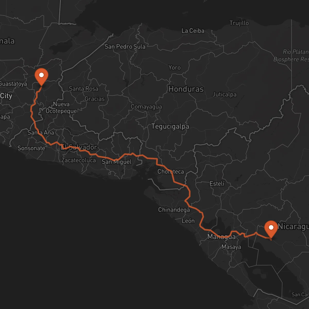 Ruta Juigalpa - Chiquimula