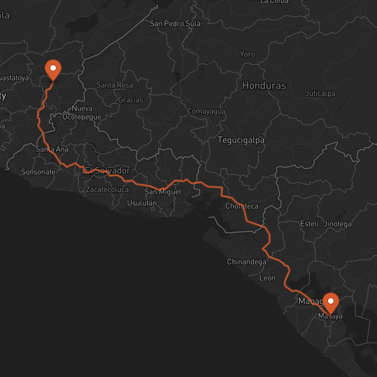Ruta Masaya - Chiquimula