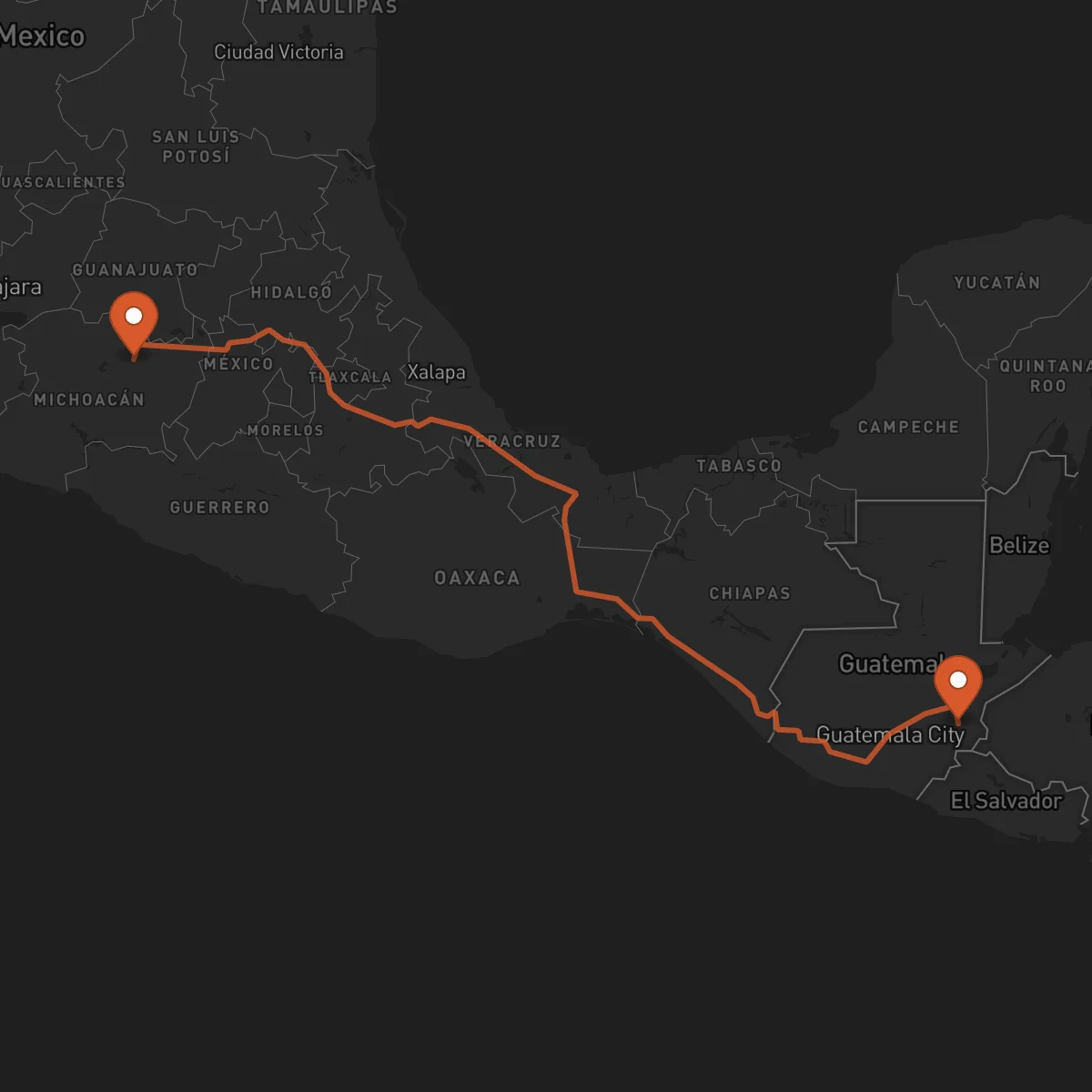 Ruta Morelia - Chiquimula