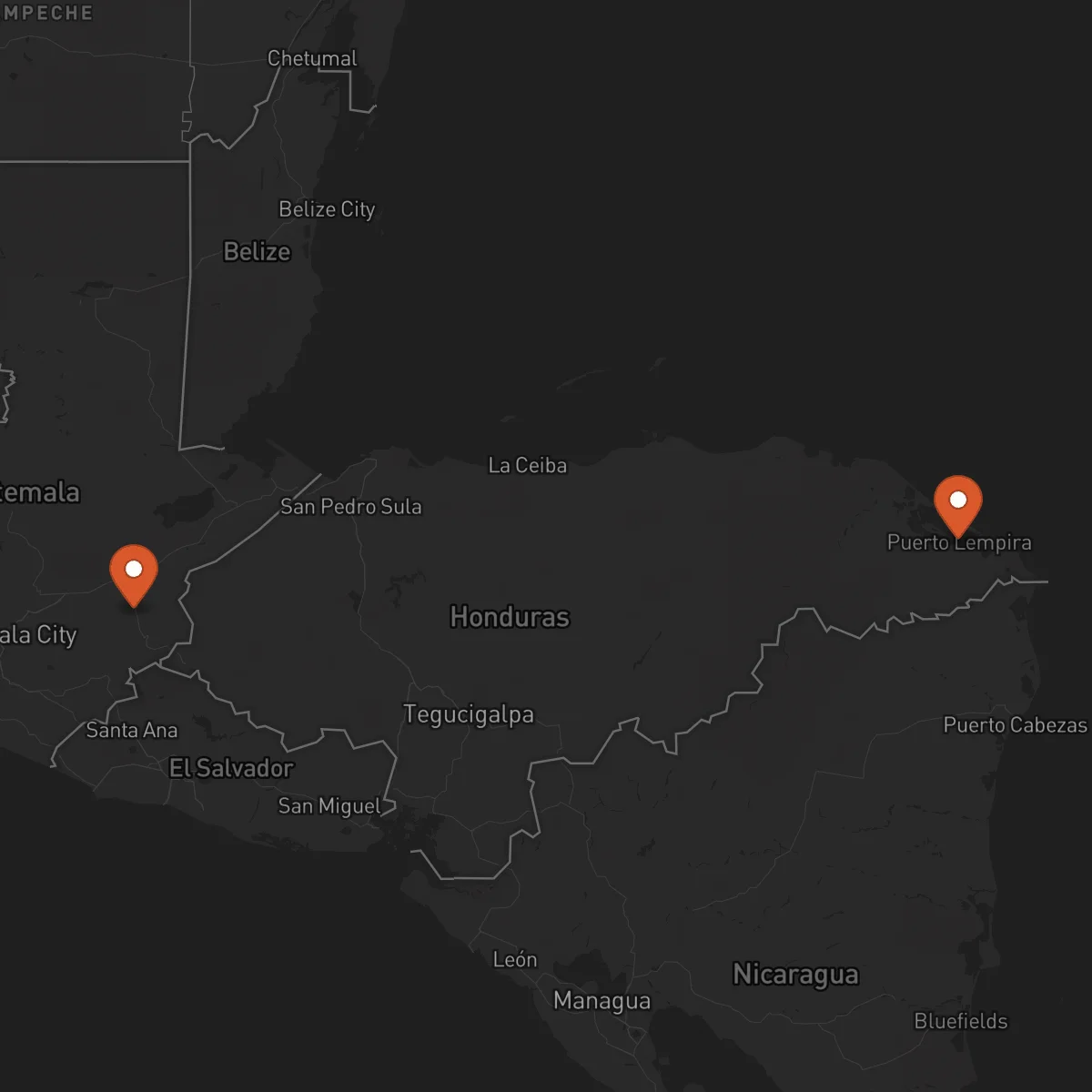 Ruta Chiquimula - Puerto Lempira
