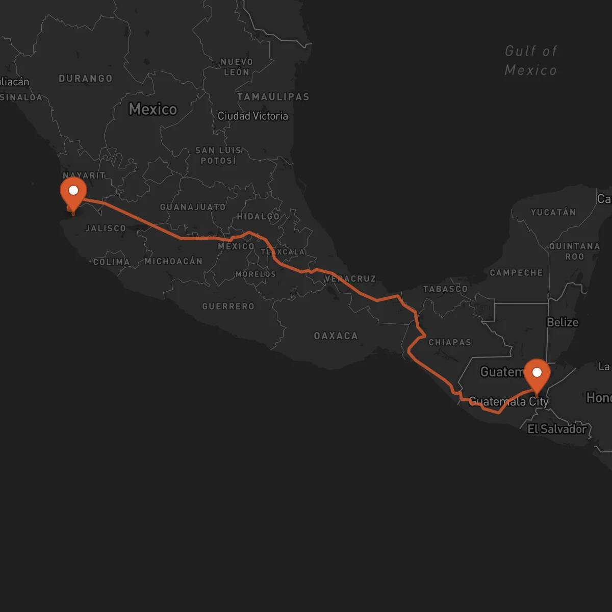 Ruta Chiquimula - Puerto Vallarta
