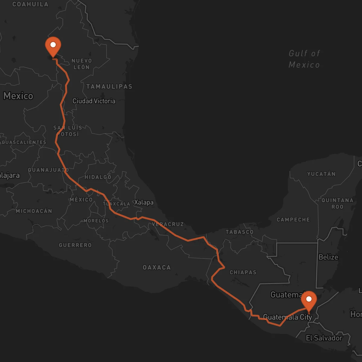 Ruta Saltillo - Chiquimula