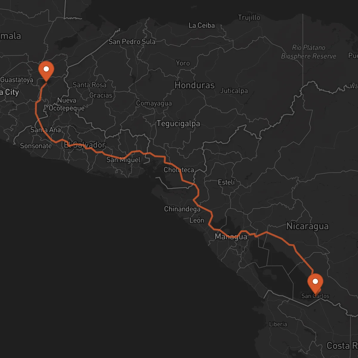Ruta San Carlos - Chiquimula