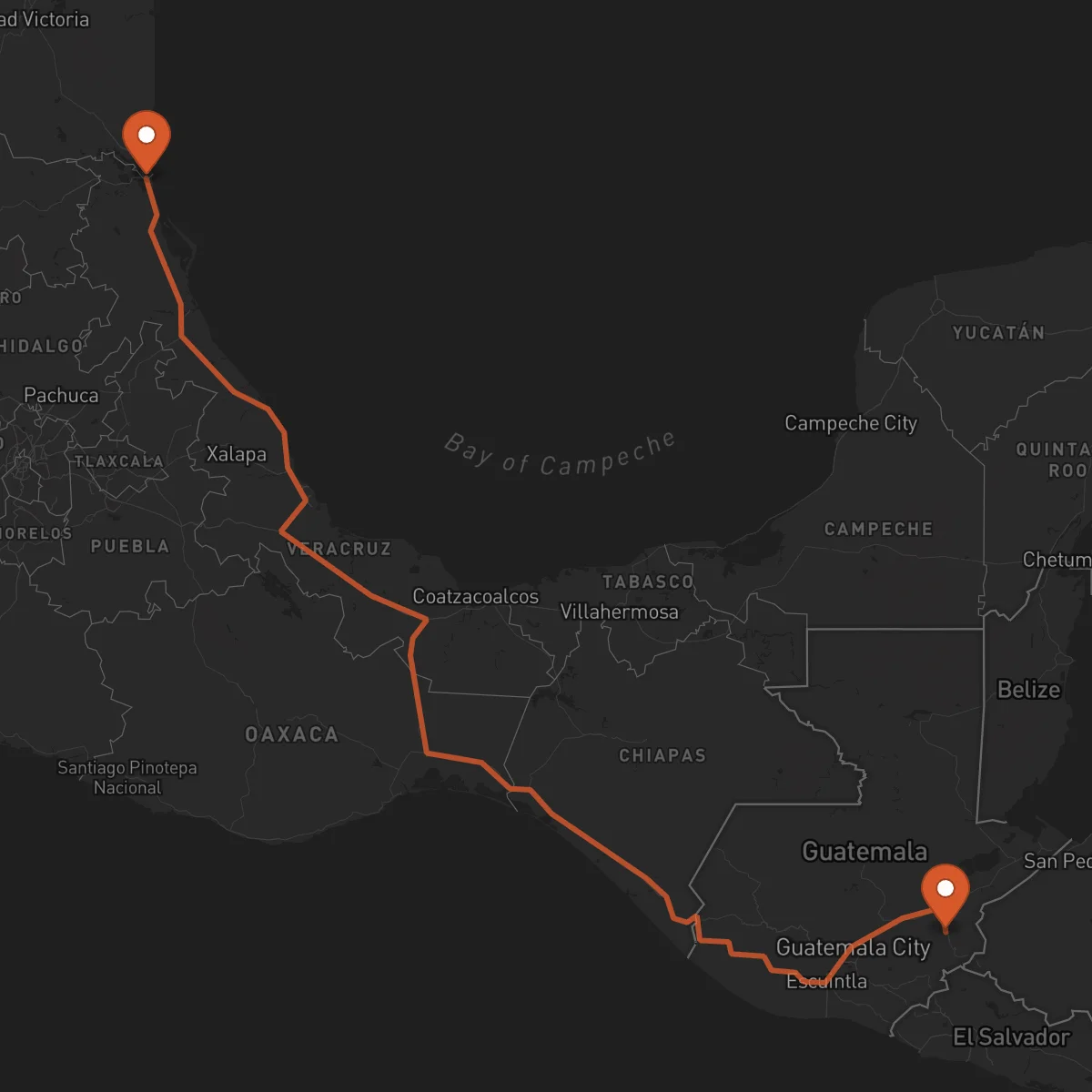Ruta Tampico - Chiquimula
