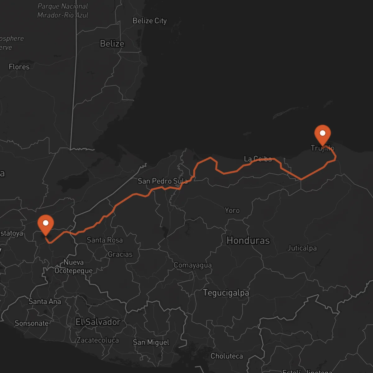 Ruta Trujillo - Chiquimula