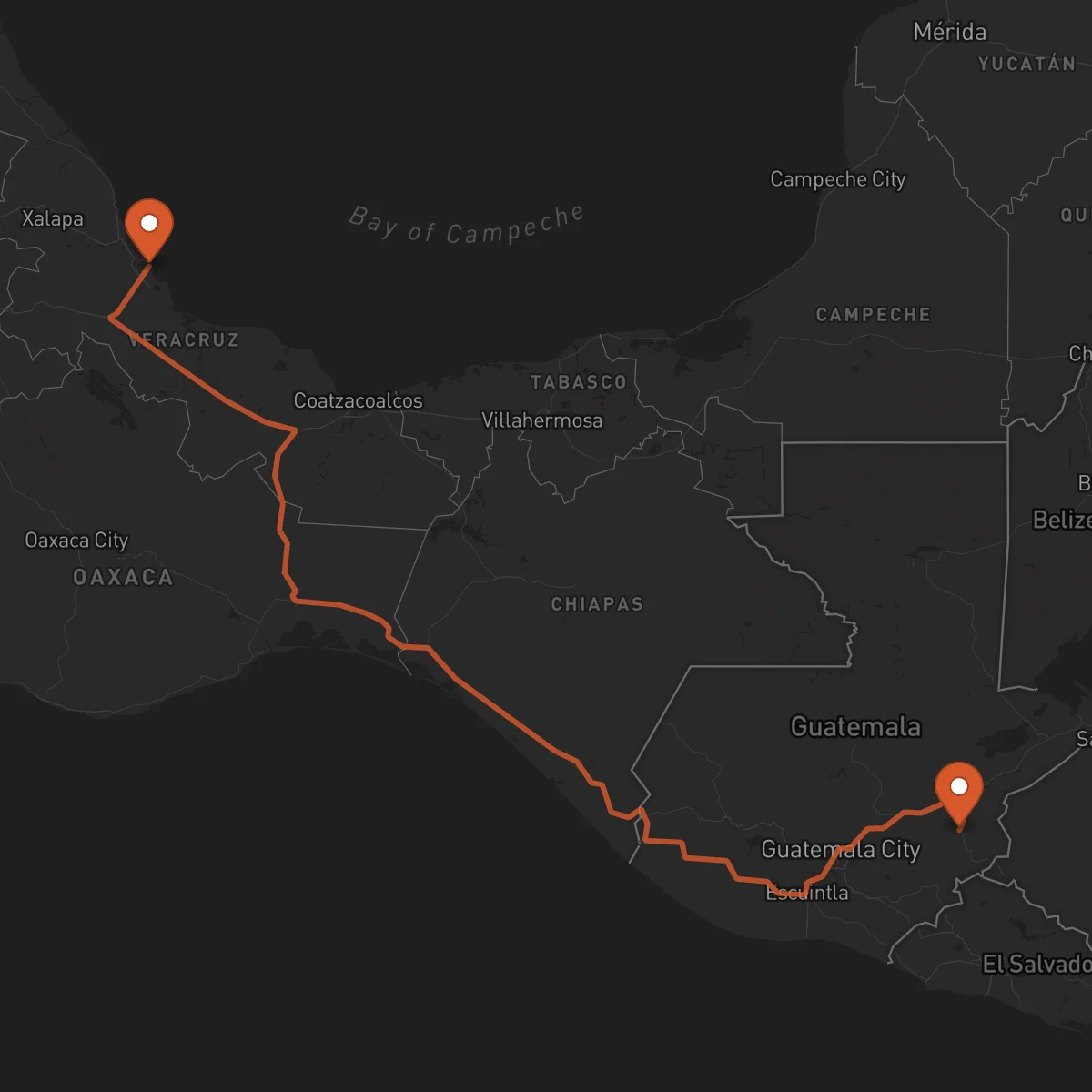Ruta Chiquimula - Veracruz