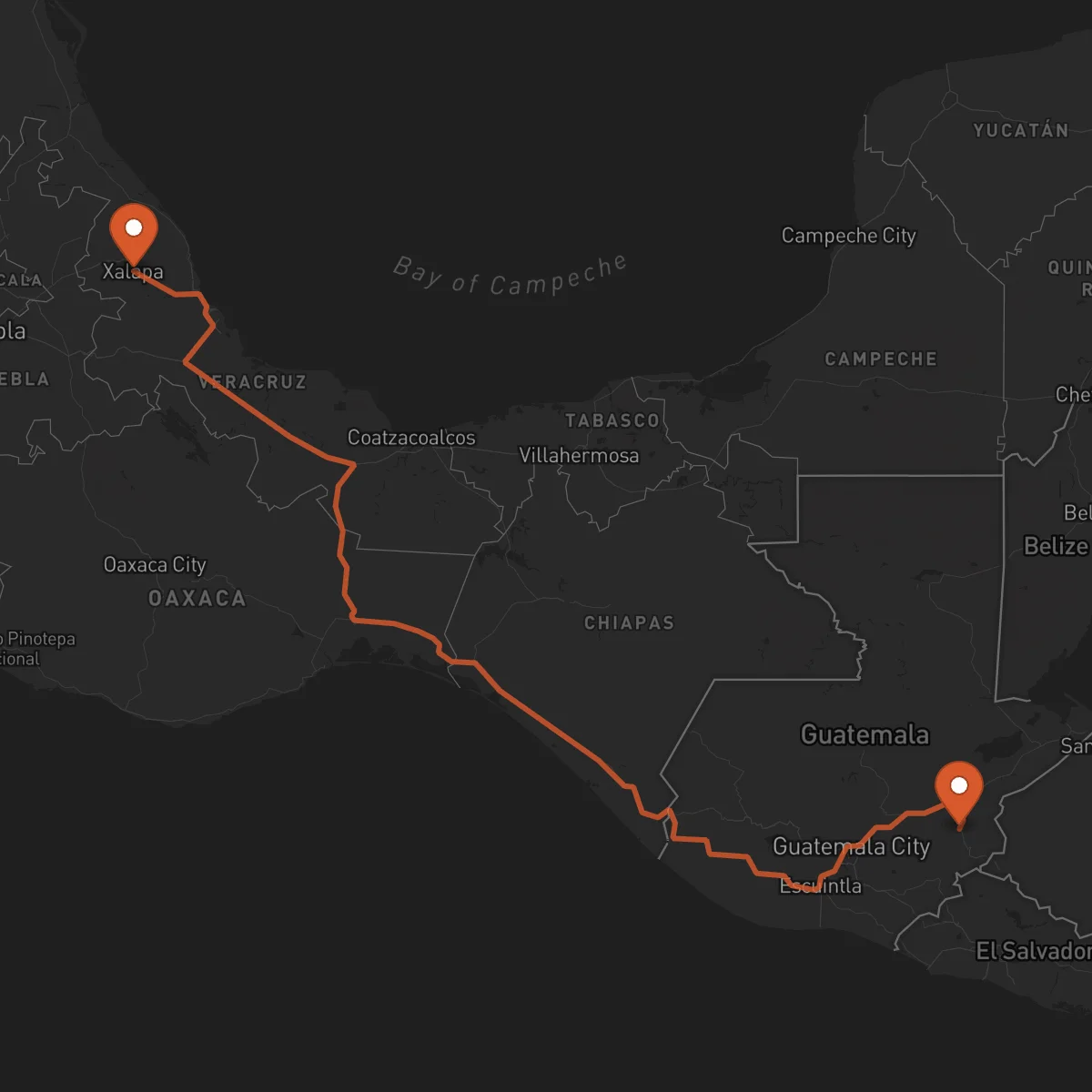 Ruta Xalapa - Chiquimula