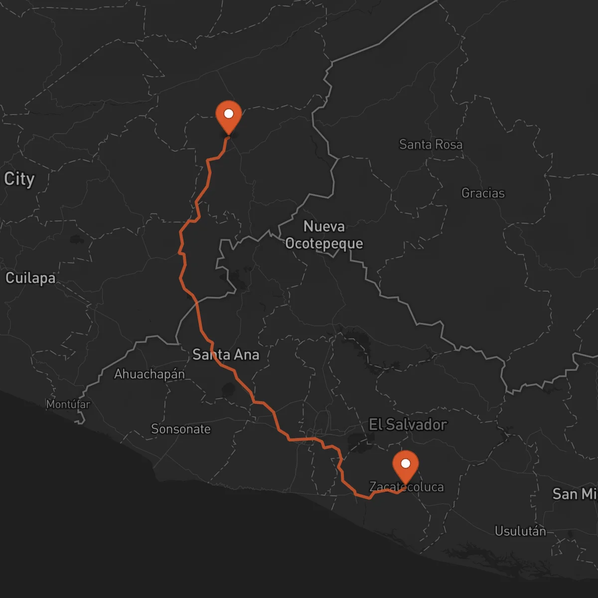 Ruta Zacatecoluca - Chiquimula