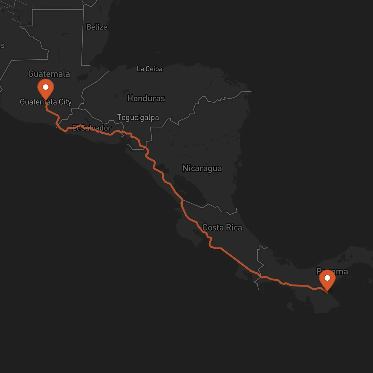 Ruta Guatemala - Chitré