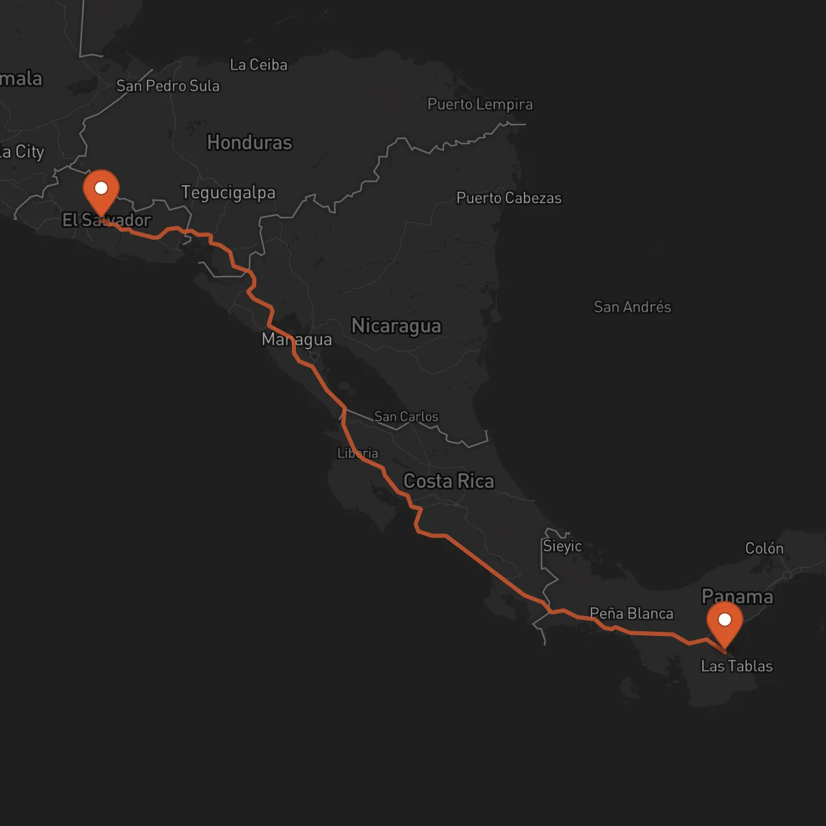 Ruta Chitré - Cojutepeque