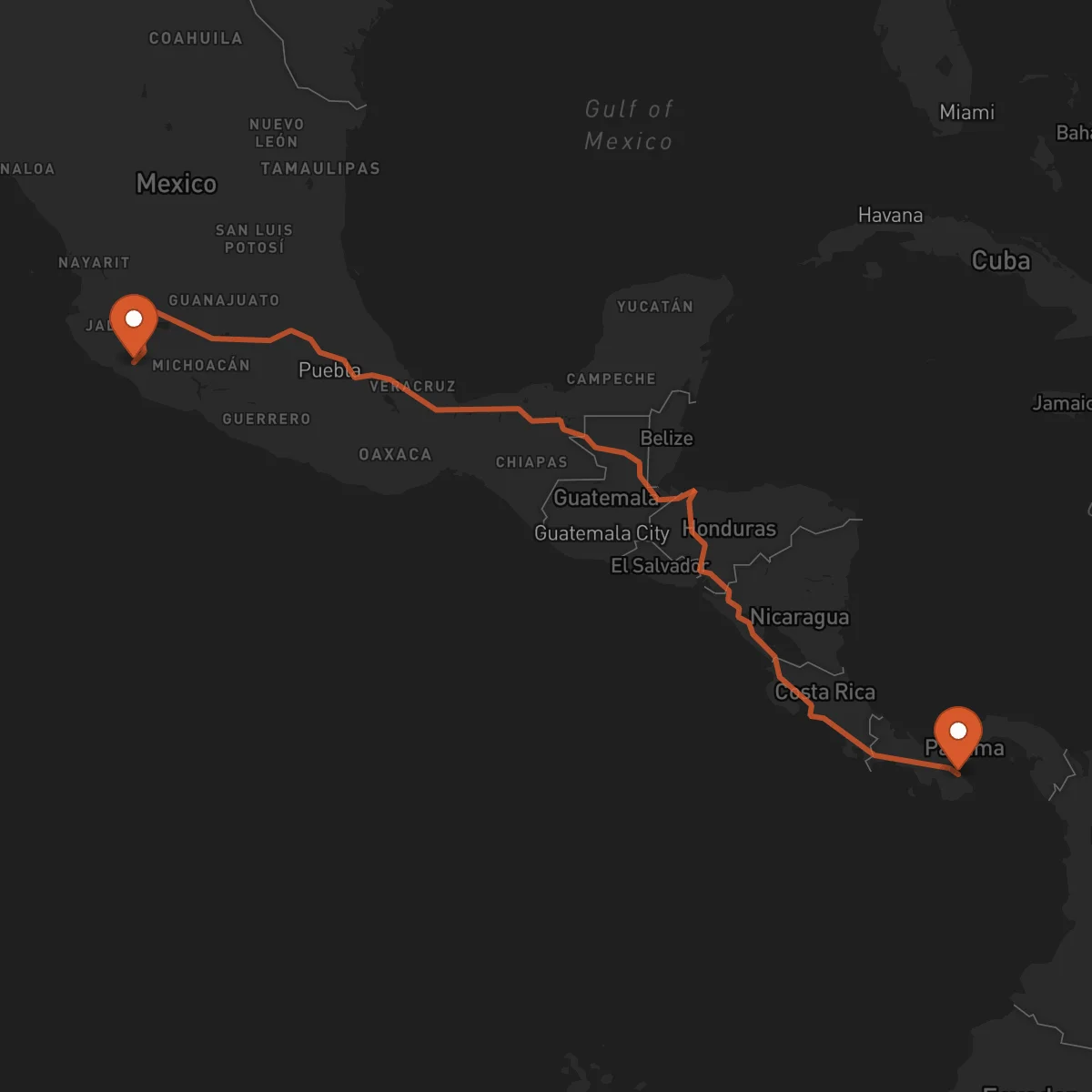 Ruta Chitré - Colima