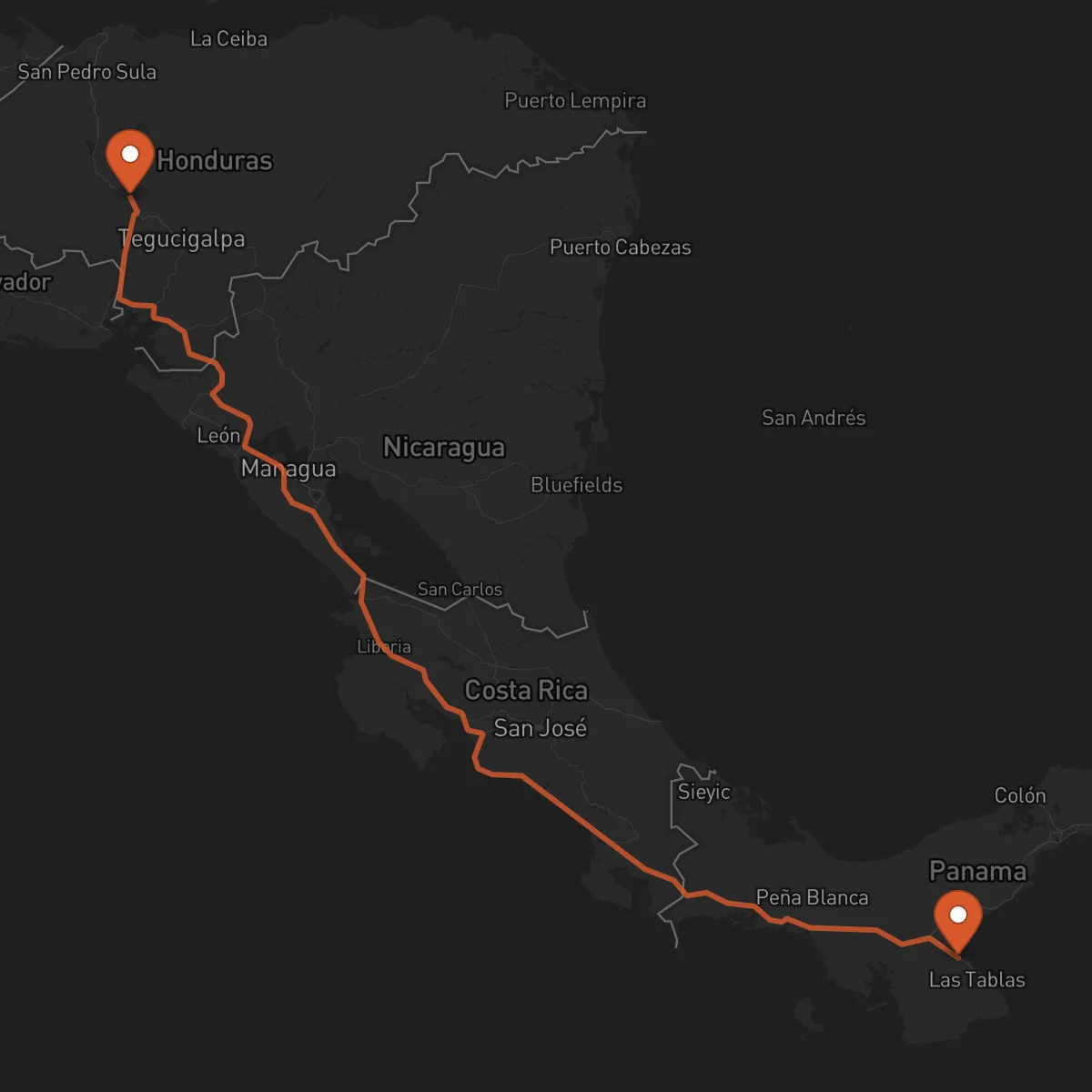 Ruta Chitré - Comayagua