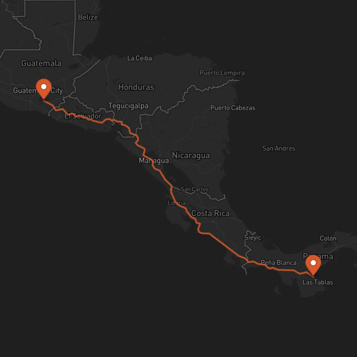 Ruta Chitré - Cuilapa