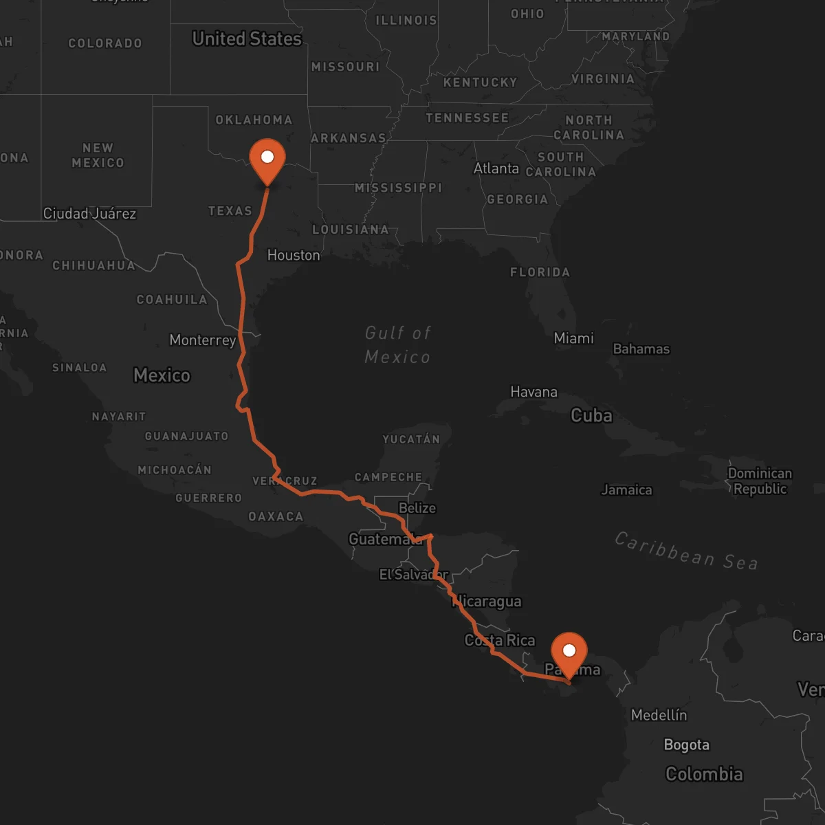 Ruta Chitré - Dallas