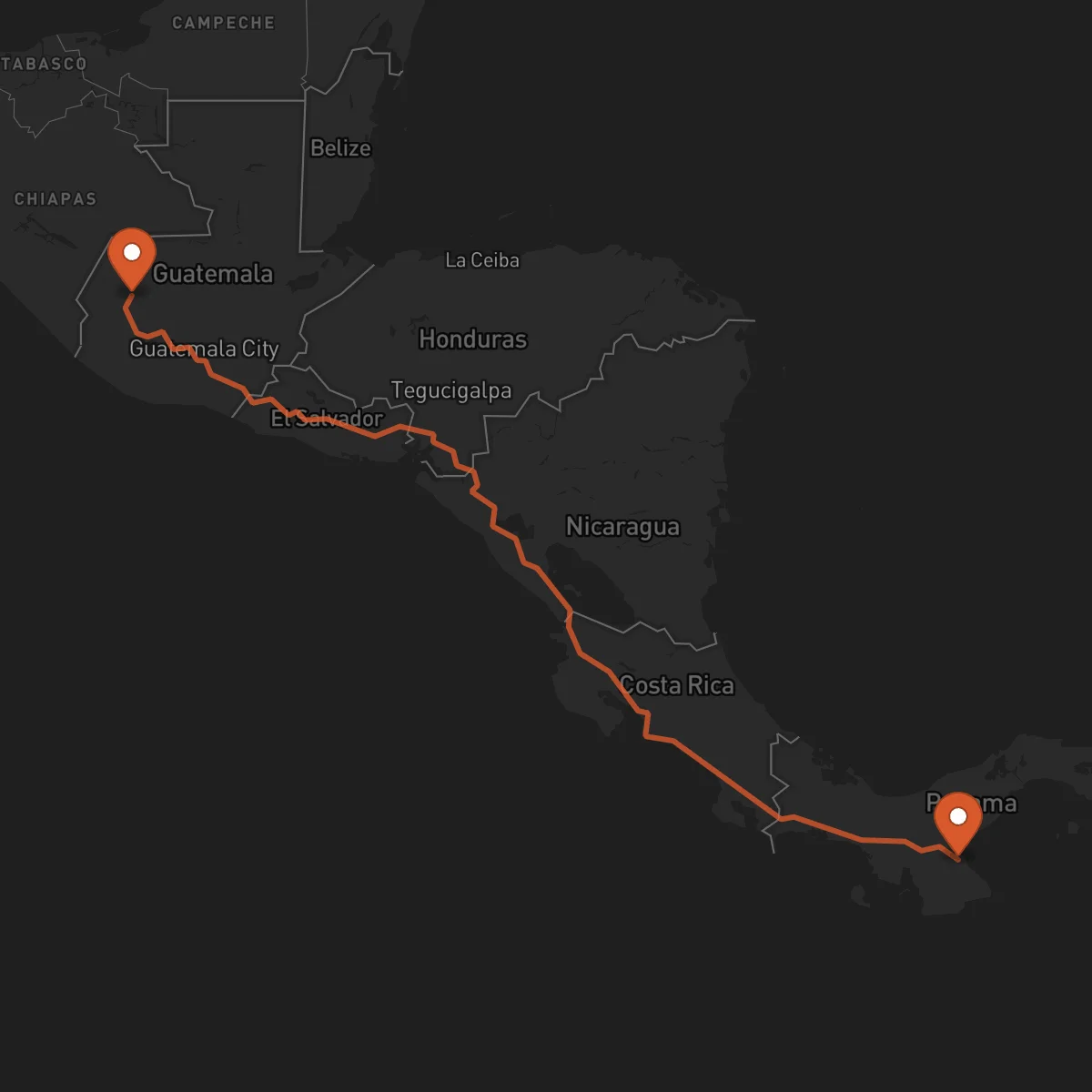Ruta Chitré - Huehuetenango