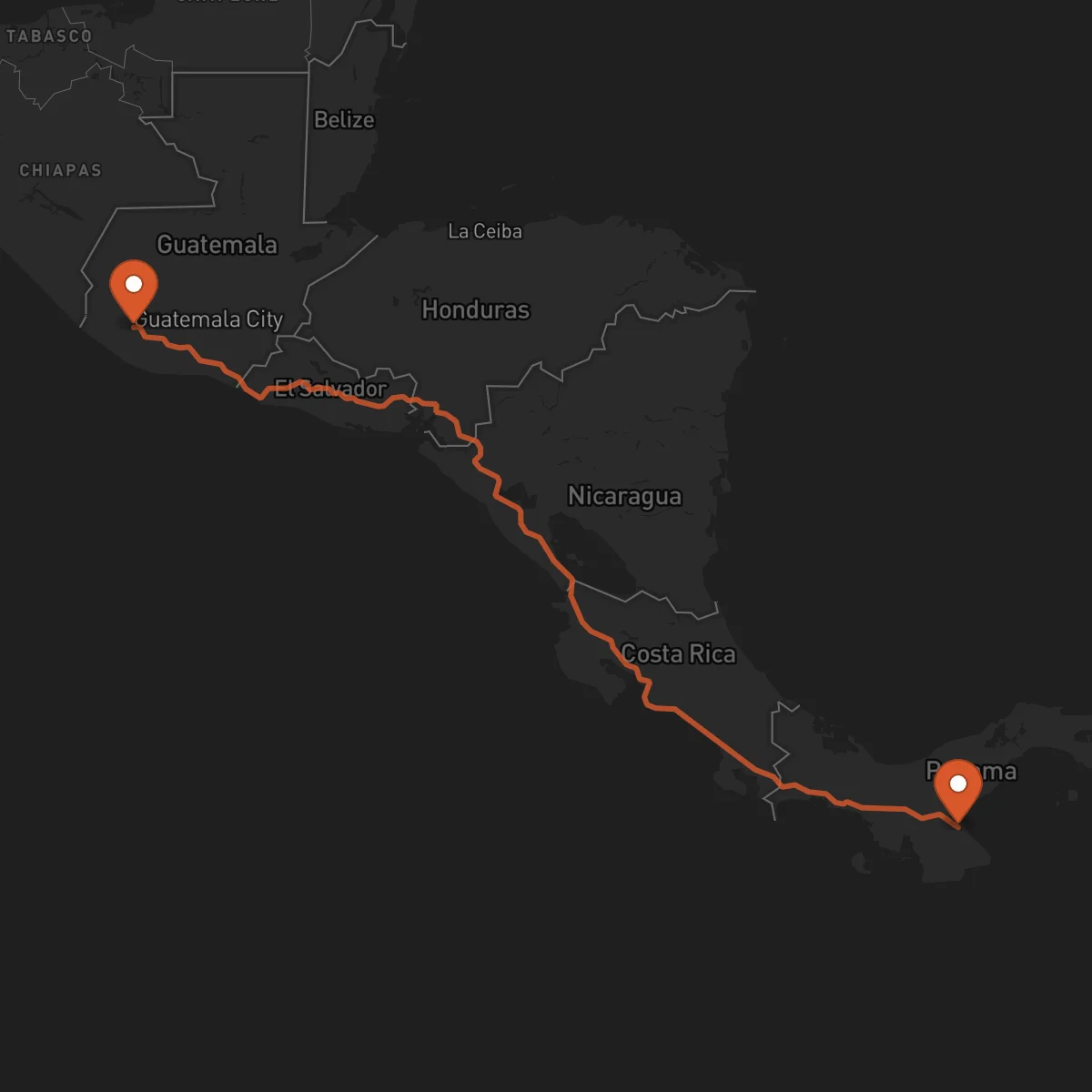 Ruta Chitré - Mazatenango