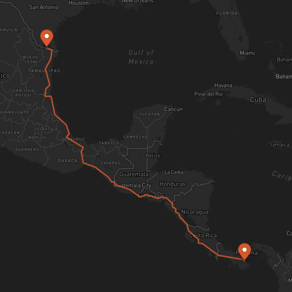 Ruta Chitré - McAllen