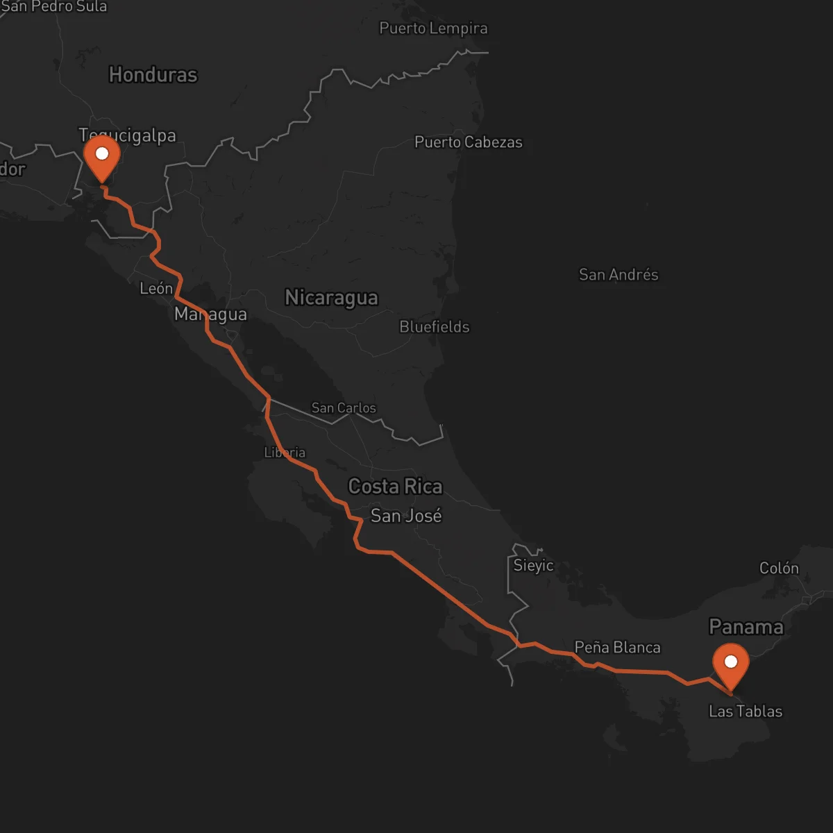 Ruta Chitré - Nacaome