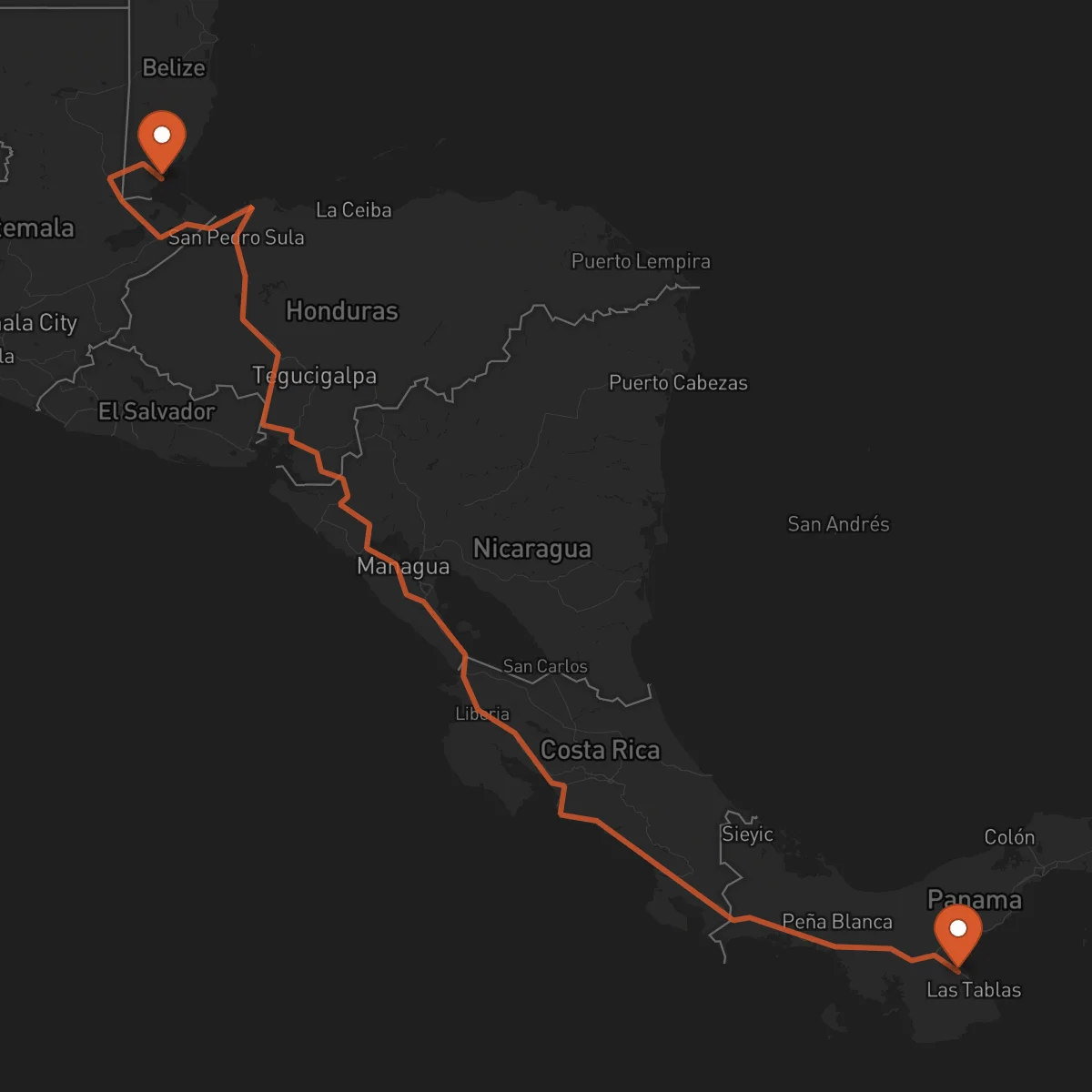 Ruta Chitré - Punta Gorda