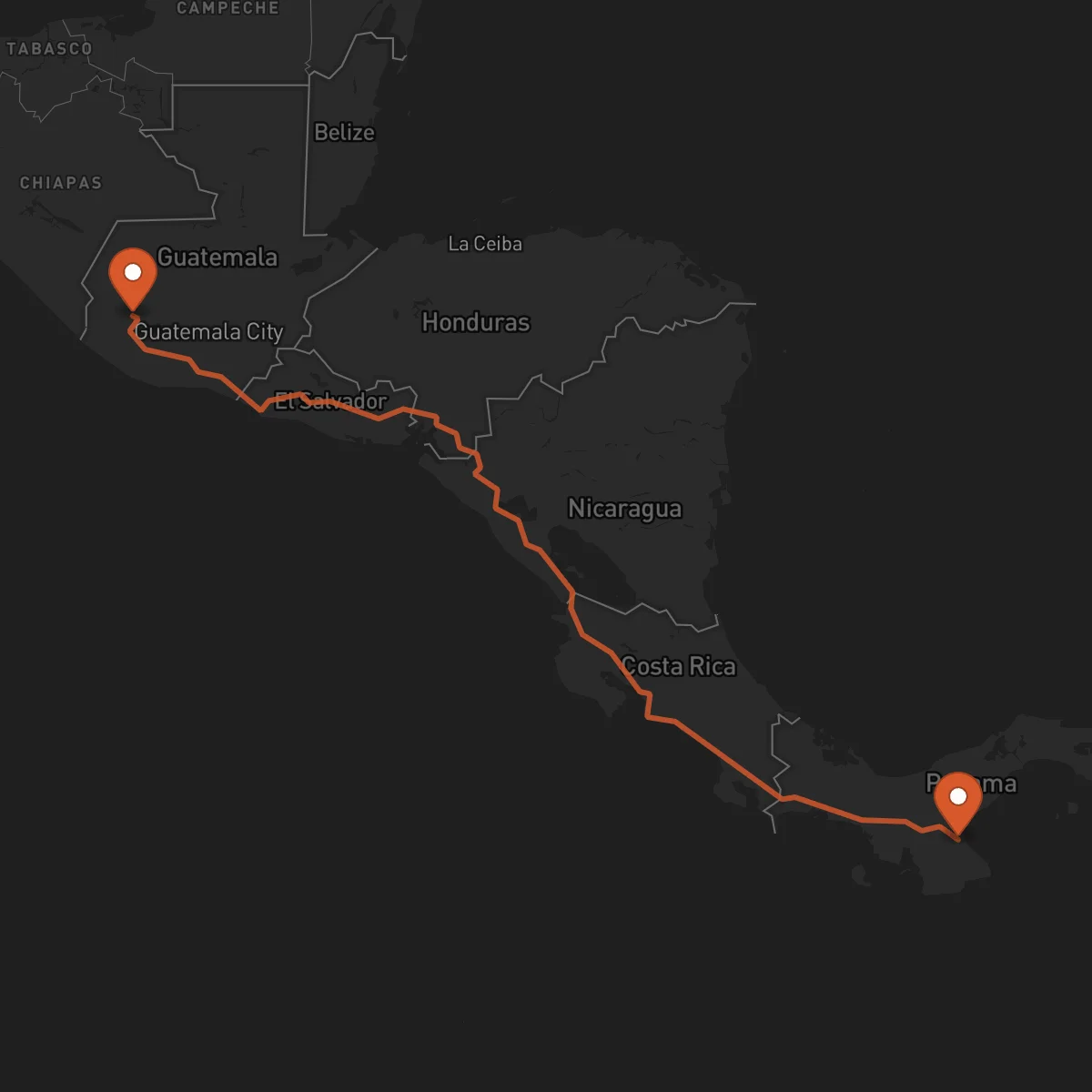 Ruta Chitré - Quetzaltenango