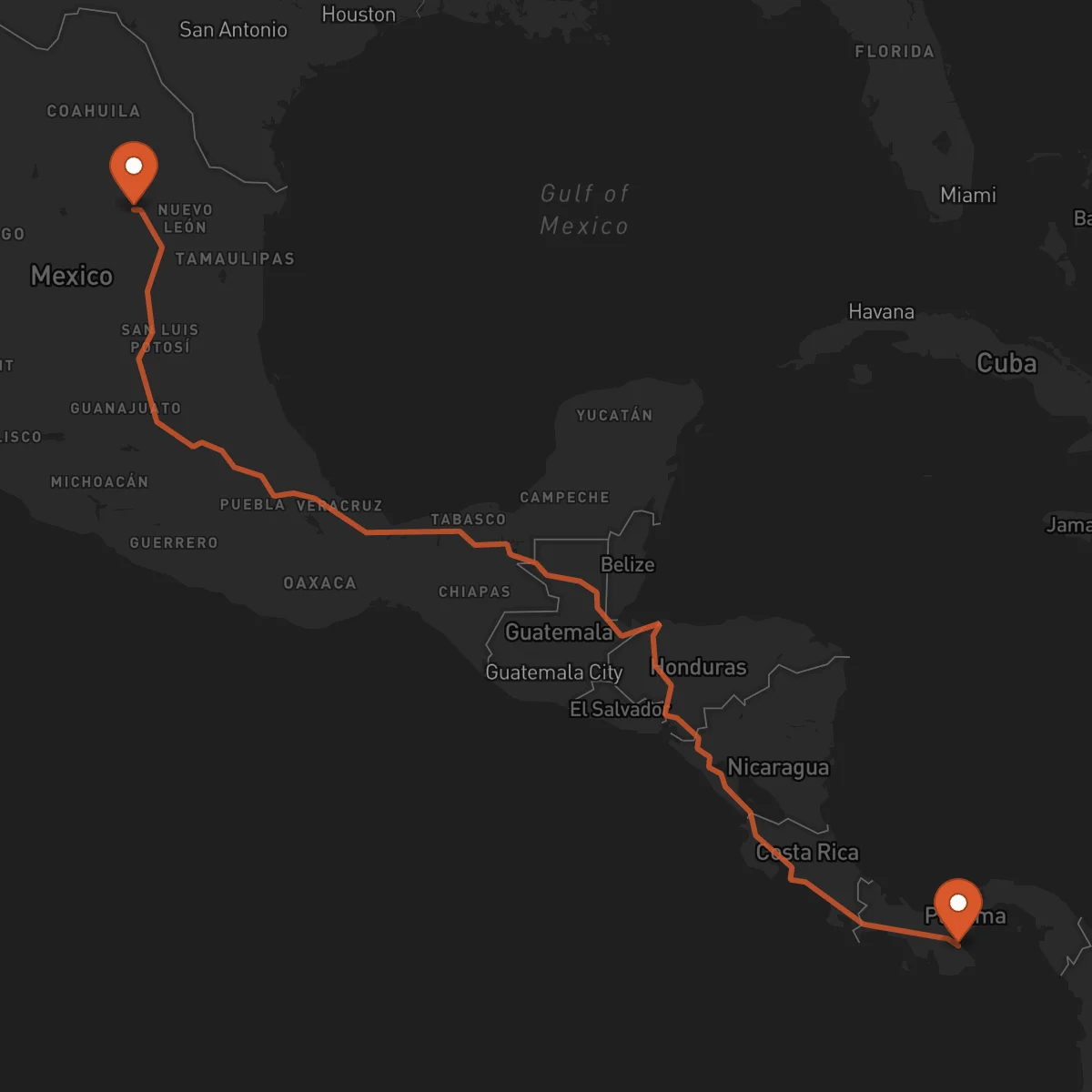 Ruta Chitré - Saltillo