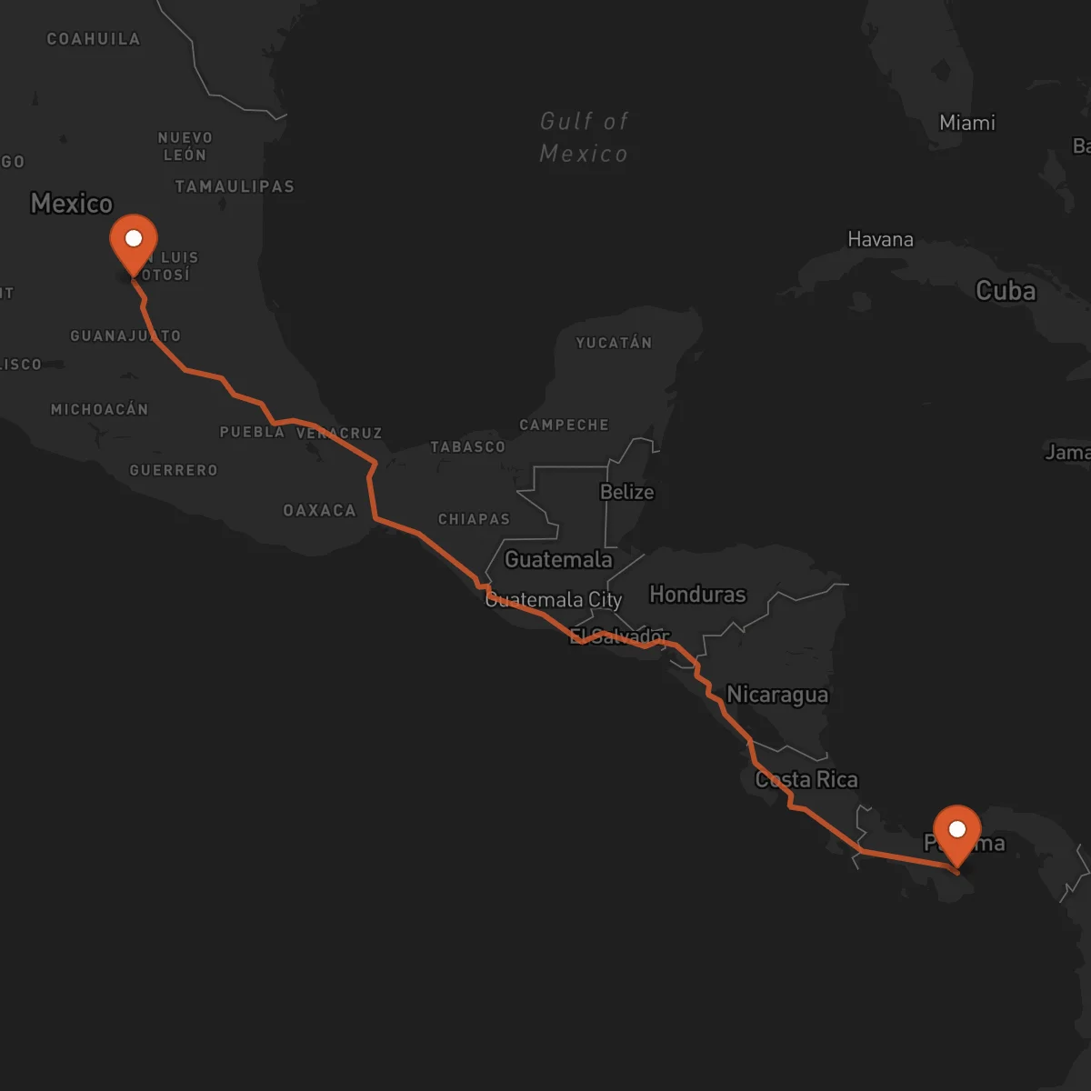 Ruta Chitré - San Luis Potosí