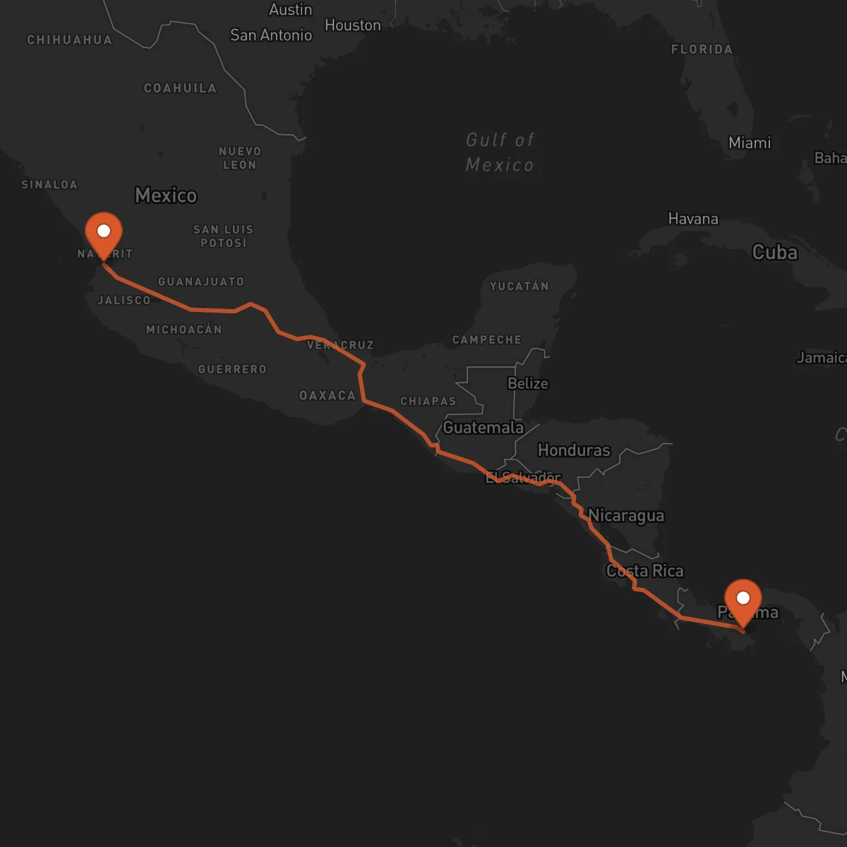 Ruta Chitré - Tepic